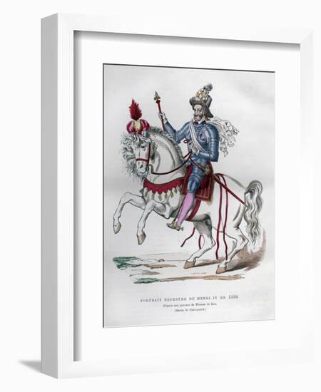 Equestrian Portrait of Henry IV of France in 1596, (1882-188)-Chevignard-Framed Giclee Print