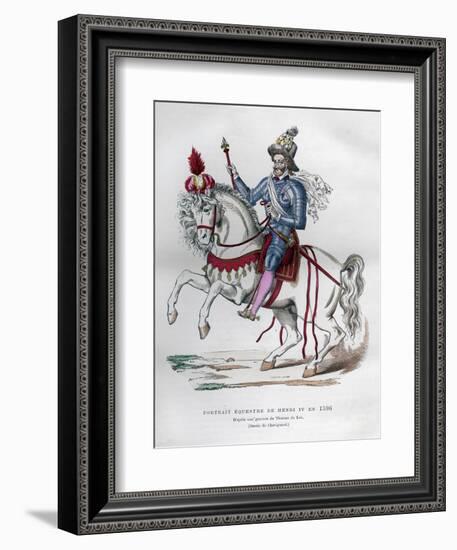 Equestrian Portrait of Henry IV of France in 1596, (1882-188)-Chevignard-Framed Giclee Print