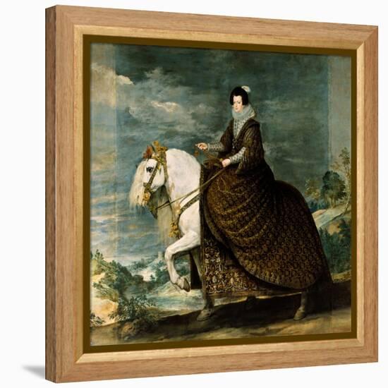 Equestrian Portrait of Isabella of Bourbon-Diego Velazquez-Framed Premier Image Canvas