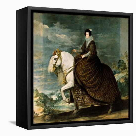 Equestrian Portrait of Isabella of Bourbon-Diego Velazquez-Framed Premier Image Canvas