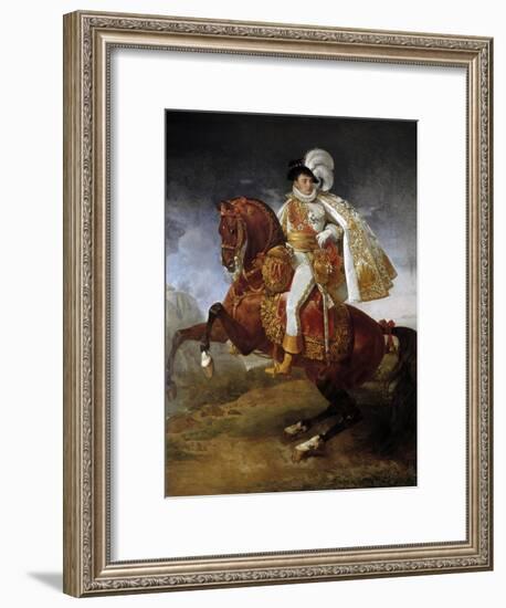 Equestrian Portrait of Jerome Bonaparte by Antoine-Jean Gros-null-Framed Giclee Print