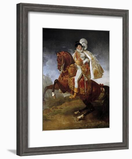 Equestrian Portrait of Jerome Bonaparte by Antoine-Jean Gros-null-Framed Giclee Print