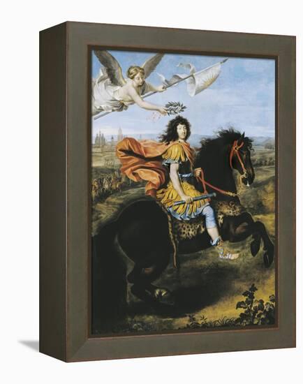 Equestrian Portrait of Louis XIV-Pierre Mignard-Framed Stretched Canvas