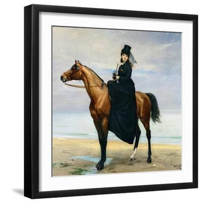 Equestrian Portrait of Mademoiselle Croizette, 1873' Giclee Print 