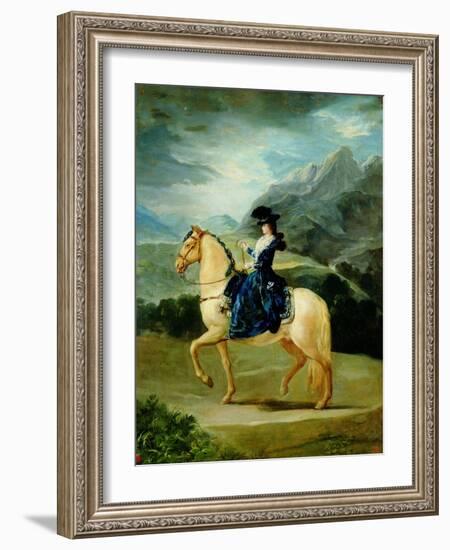 Equestrian Portrait of Maria Teresa De Vallabriga (Oil on Canvas)-Francisco Jose de Goya y Lucientes-Framed Giclee Print