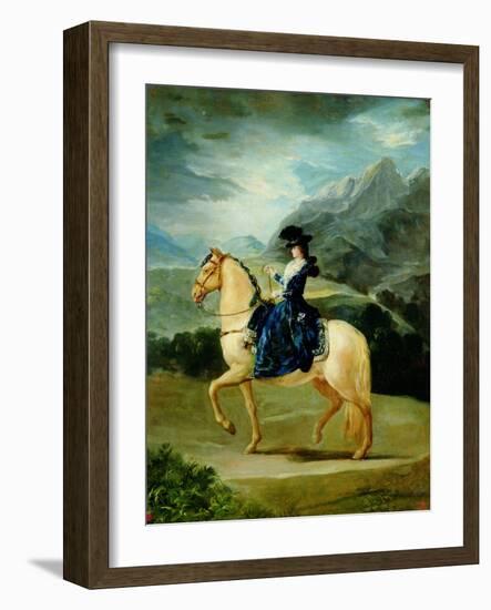 Equestrian Portrait of Maria Teresa De Vallabriga (Oil on Canvas)-Francisco Jose de Goya y Lucientes-Framed Giclee Print