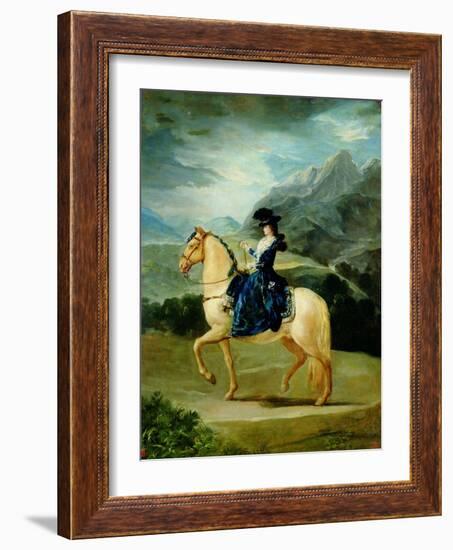 Equestrian Portrait of Maria Teresa De Vallabriga (Oil on Canvas)-Francisco Jose de Goya y Lucientes-Framed Giclee Print