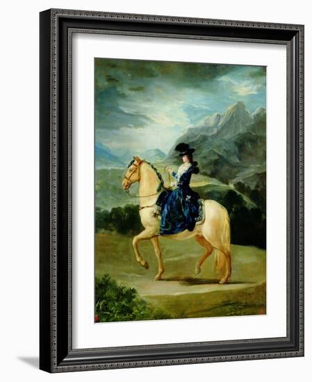 Equestrian Portrait of Maria Teresa De Vallabriga (Oil on Canvas)-Francisco Jose de Goya y Lucientes-Framed Giclee Print
