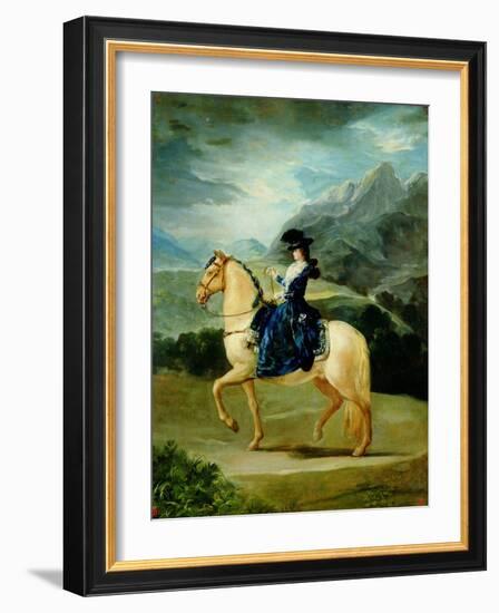 Equestrian Portrait of Maria Teresa De Vallabriga (Oil on Canvas)-Francisco Jose de Goya y Lucientes-Framed Giclee Print