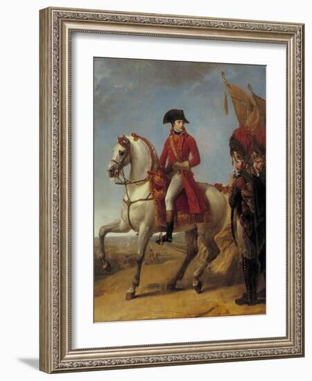 Equestrian Portrait of Napoelon Bonaparte, c.1803-Antoine-Jean Gros-Framed Giclee Print
