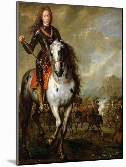 Equestrian Portrait of Prince Eugene De Savoie (1663-1736) circa 1700-10-null-Mounted Giclee Print