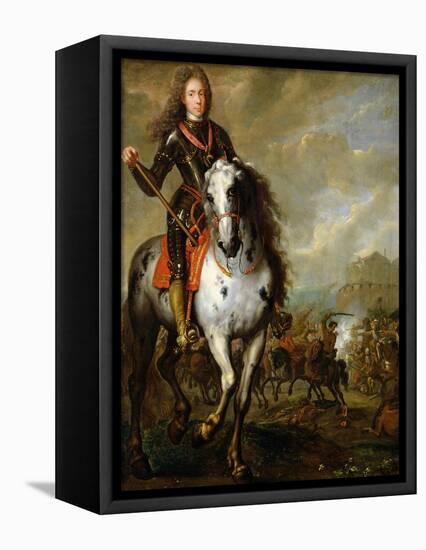 Equestrian Portrait of Prince Eugene De Savoie (1663-1736) circa 1700-10-null-Framed Premier Image Canvas