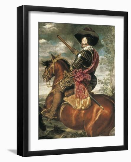 Equestrian Portrait of the Count-Duke of Olivares-Diego Velazquez-Framed Art Print