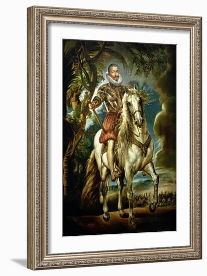 Equestrian Portrait of the Duke of Lerma (1553-1625) 1603-Peter Paul Rubens-Framed Giclee Print