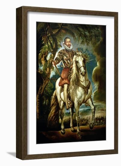 Equestrian Portrait of the Duke of Lerma (1553-1625) 1603-Peter Paul Rubens-Framed Giclee Print