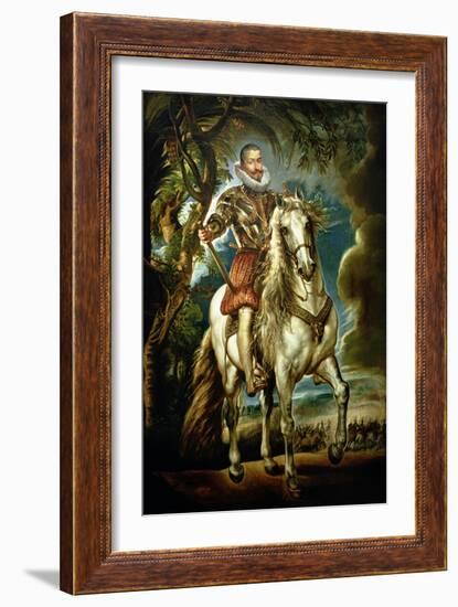 Equestrian Portrait of the Duke of Lerma (1553-1625) 1603-Peter Paul Rubens-Framed Giclee Print