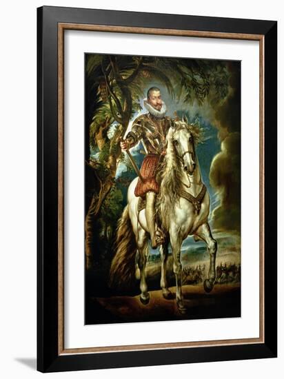 Equestrian Portrait of the Duke of Lerma (1553-1625) 1603-Peter Paul Rubens-Framed Giclee Print