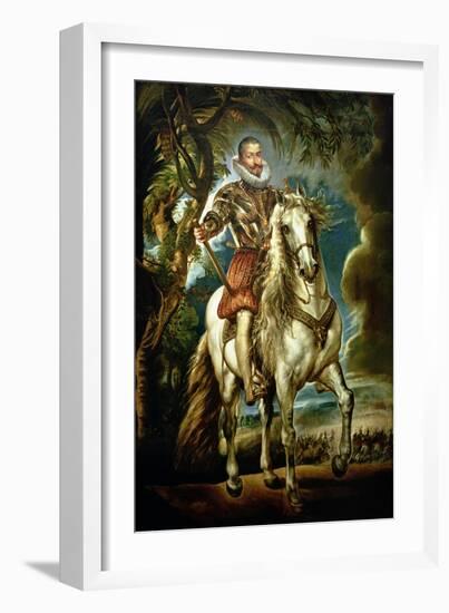 Equestrian Portrait of the Duke of Lerma (1553-1625) 1603-Peter Paul Rubens-Framed Giclee Print