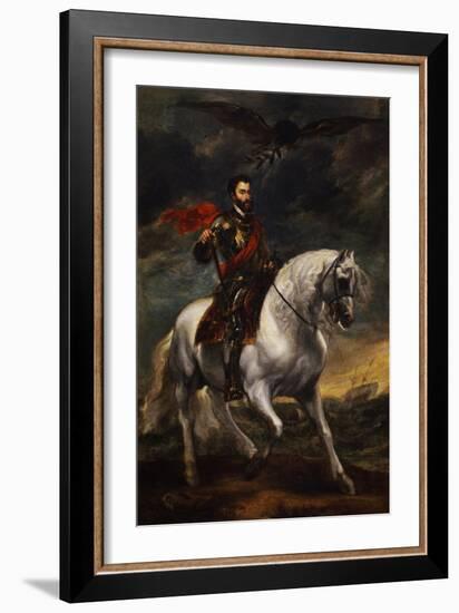 Equestrian Portrait of the Emperor Charles V, C. 1620-Sir Anthony Van Dyck-Framed Giclee Print