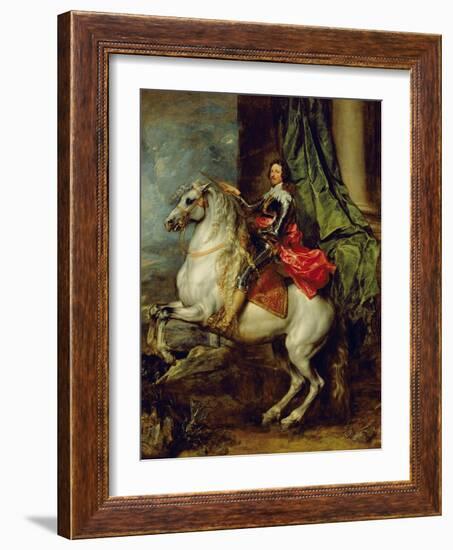 Equestrian Portrait of Thomas Francis of Carignan, Duke of Savoy, 1634-Sir Anthony Van Dyck-Framed Giclee Print