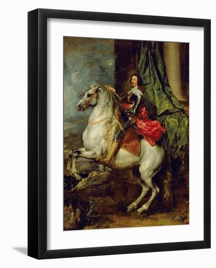 Equestrian Portrait of Thomas Francis of Carignan, Duke of Savoy, 1634-Sir Anthony Van Dyck-Framed Giclee Print