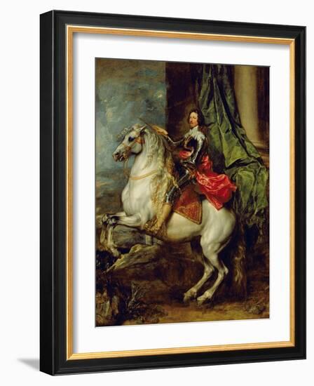 Equestrian Portrait of Thomas Francis of Carignan, Duke of Savoy, 1634-Sir Anthony Van Dyck-Framed Giclee Print