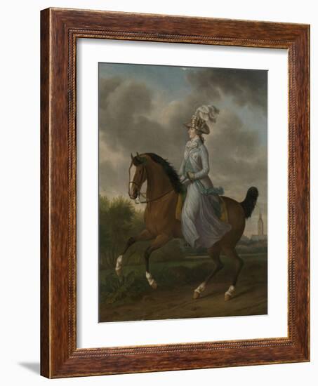 Equestrian Portrait of Wilhelmina of Prussia-Tethart Philip Christian Haag-Framed Art Print