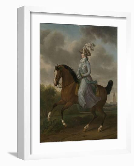 Equestrian Portrait of Wilhelmina of Prussia-Tethart Philip Christian Haag-Framed Art Print