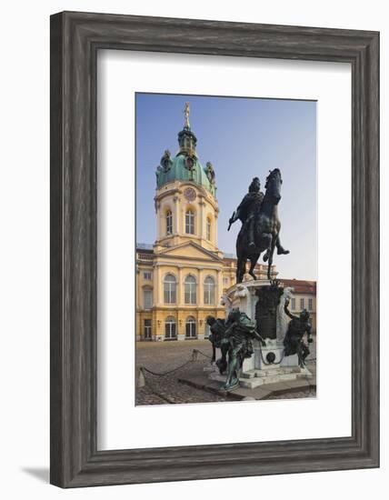 Equestrian sculpture of Friedrich Wilhelm I in the Court of Honour of Charlottenburg Palace-null-Framed Art Print