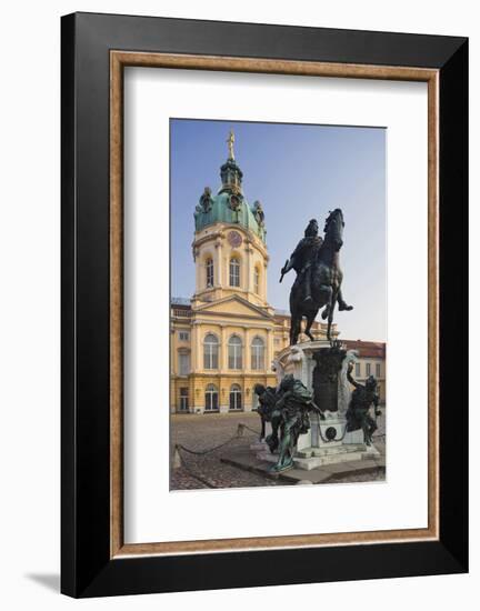 Equestrian sculpture of Friedrich Wilhelm I in the Court of Honour of Charlottenburg Palace-null-Framed Art Print