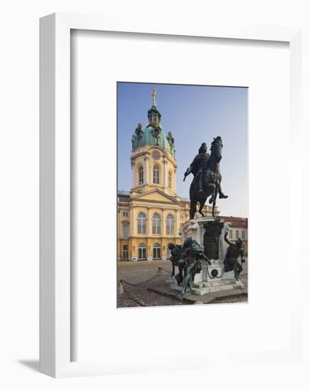 Equestrian sculpture of Friedrich Wilhelm I in the Court of Honour of Charlottenburg Palace-null-Framed Art Print