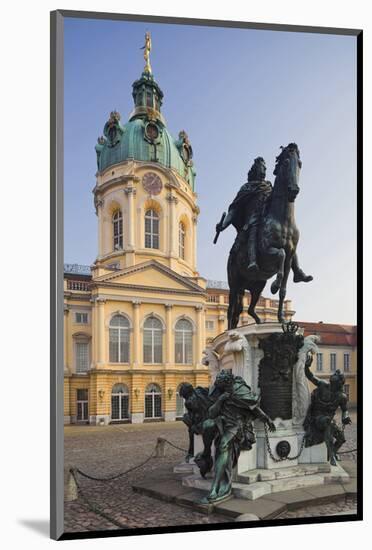 Equestrian sculpture of Friedrich Wilhelm I in the Court of Honour of Charlottenburg Palace-null-Mounted Art Print