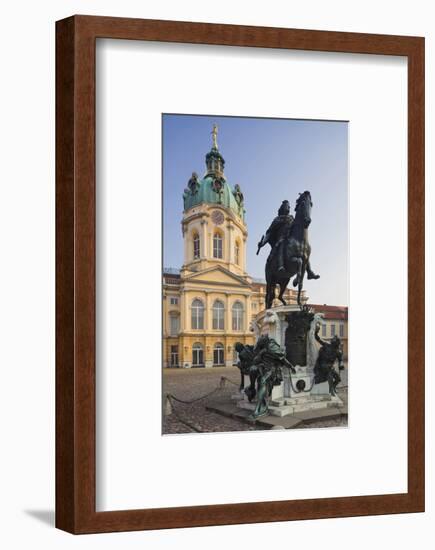 Equestrian sculpture of Friedrich Wilhelm I in the Court of Honour of Charlottenburg Palace-null-Framed Art Print