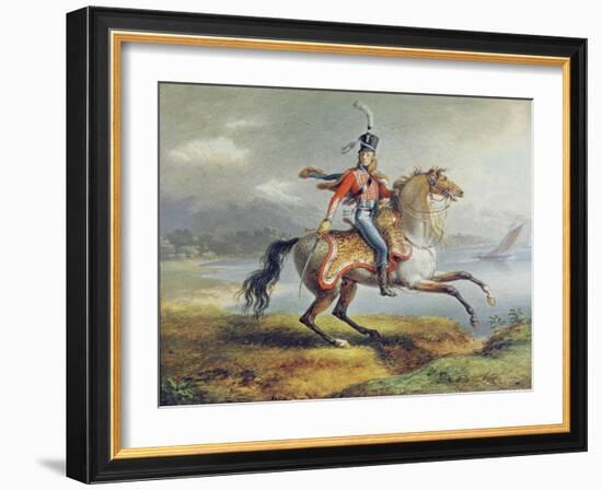 Equestrian Self Portrait, 1806-08-Louis Lejeune-Framed Giclee Print