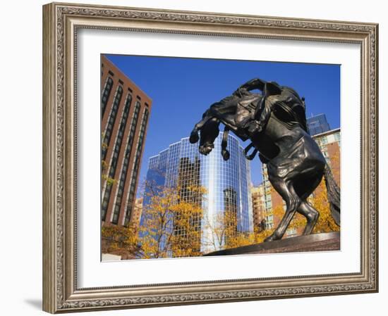 Equestrian Statue, Kansas City, Missouri, USA-Michael Snell-Framed Photographic Print