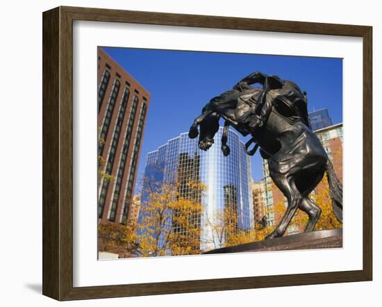 Equestrian Statue, Kansas City, Missouri, USA-Michael Snell-Framed Photographic Print