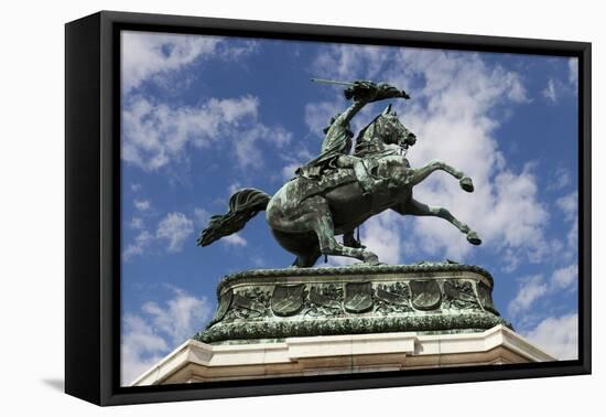 Equestrian statue of Archduke Charles of Austria, Duke of Teschen, Vienna, Austria, Europe-John Guidi-Framed Premier Image Canvas