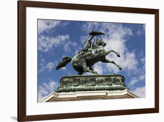 Equestrian statue of Archduke Charles of Austria, Duke of Teschen, Vienna, Austria, Europe-John Guidi-Framed Photographic Print