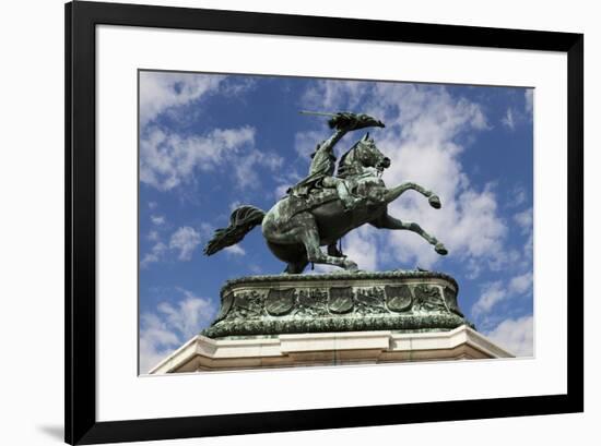 Equestrian statue of Archduke Charles of Austria, Duke of Teschen, Vienna, Austria, Europe-John Guidi-Framed Photographic Print