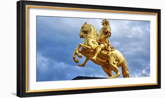 Equestrian statue of Augustus II the Strong, Dresden, Saxony, Germany, Europe-Hans-Peter Merten-Framed Photographic Print