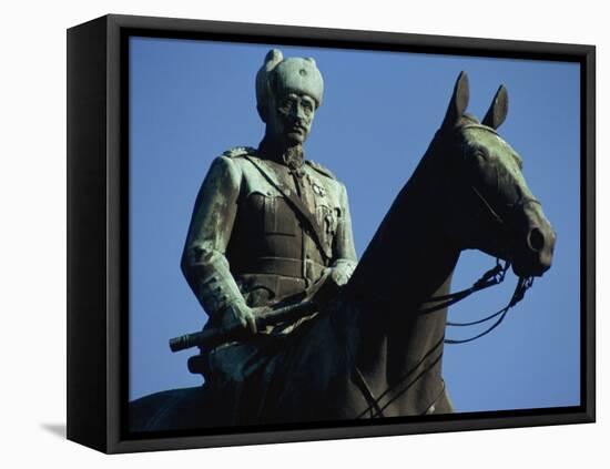 Equestrian Statue of General Mannerheim, Helsinki, Finland, Scandinavia-Ken Gillham-Framed Premier Image Canvas