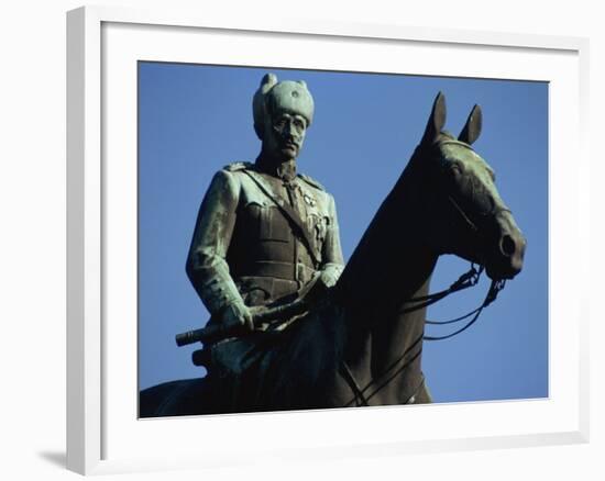 Equestrian Statue of General Mannerheim, Helsinki, Finland, Scandinavia-Ken Gillham-Framed Photographic Print