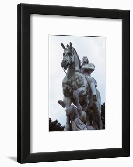 Equestrian Statue of John Sobieski trampling a Turk, Newby Hall, North Yorkshire, 20th century-CM Dixon-Framed Photographic Print
