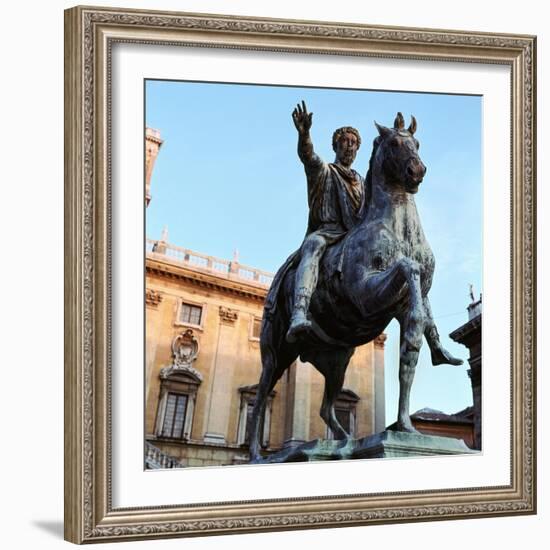 Equestrian statue of Marcus Aurelius, 2nd century. Artist: Unknown-Unknown-Framed Giclee Print