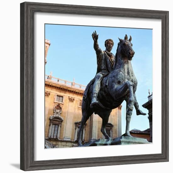 Equestrian statue of Marcus Aurelius, 2nd century. Artist: Unknown-Unknown-Framed Giclee Print