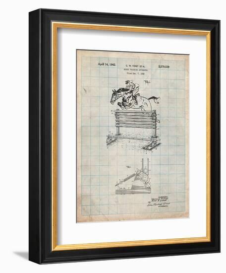 Equestrian Training Oxer Patent-Cole Borders-Framed Art Print