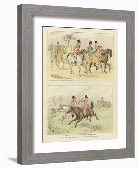 Equestrian Watercolour Sketches-Randolph Caldecott-Framed Giclee Print