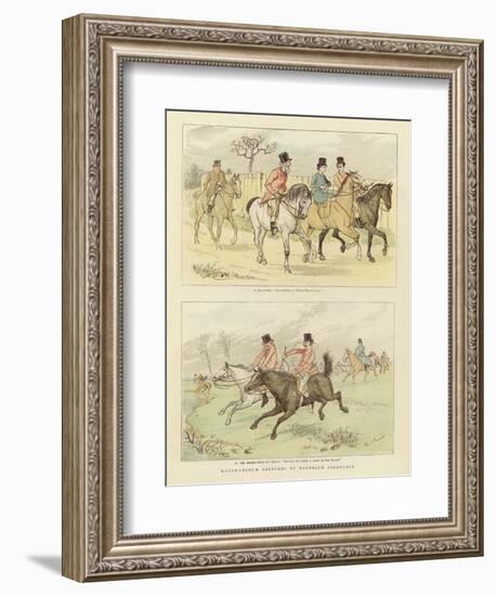 Equestrian Watercolour Sketches-Randolph Caldecott-Framed Giclee Print