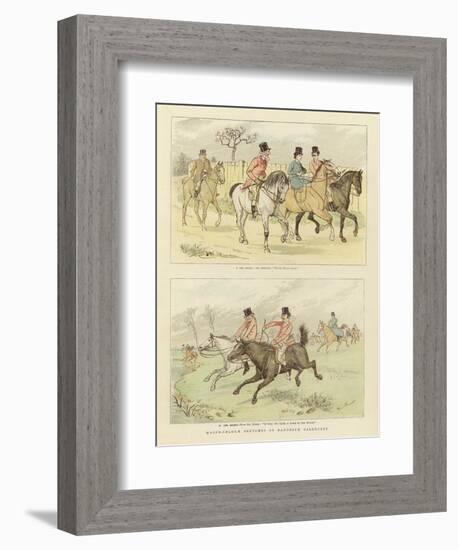 Equestrian Watercolour Sketches-Randolph Caldecott-Framed Giclee Print