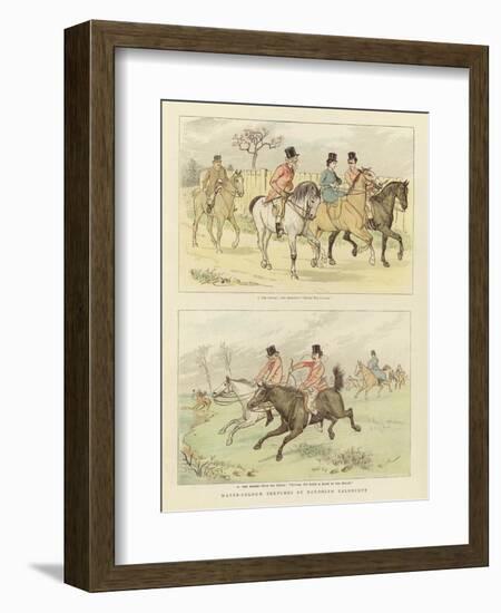 Equestrian Watercolour Sketches-Randolph Caldecott-Framed Giclee Print